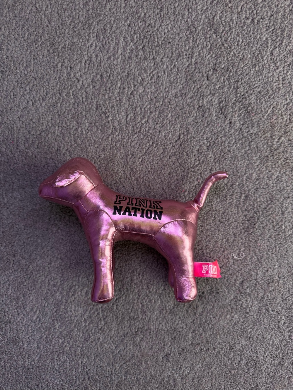 PINK Victorias Secret Metallic Pink Nation Dog